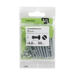 KARWEI metaalbout verzinkt 4x50 mm 15 stuks