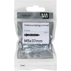 KARWEI Metalen hollewandplug M5x37mm 4ST