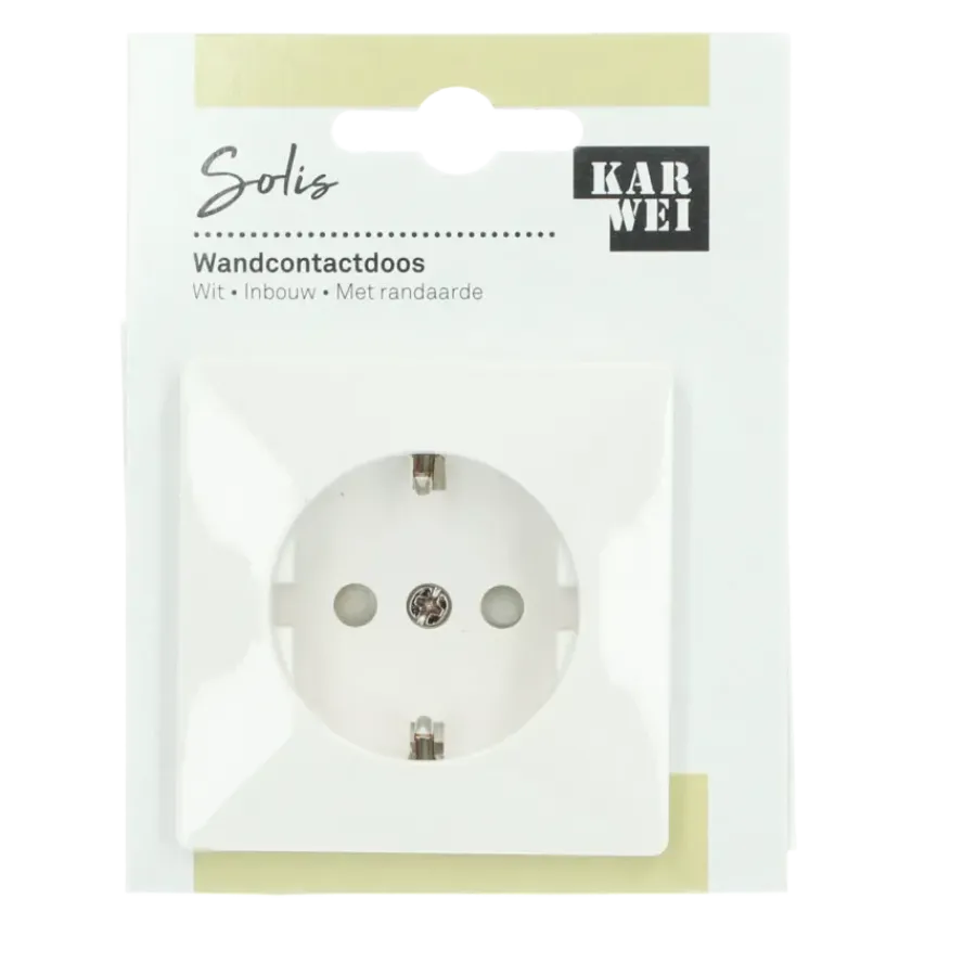 KARWEI Solis enkel wandcontactdoos wit