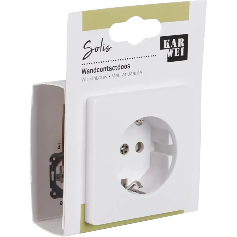 KARWEI Solis enkel wandcontactdoos wit