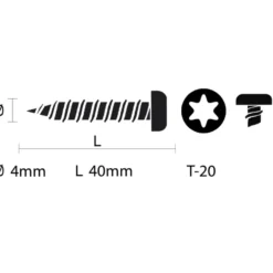 KARWEI unischroef cilinderkop verzinkt 4x40 mm (15 stuks)