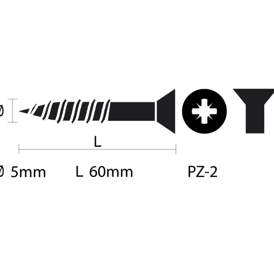 KARWEI unischroef platkop verzinkt 6x60 mm (15 stuks)