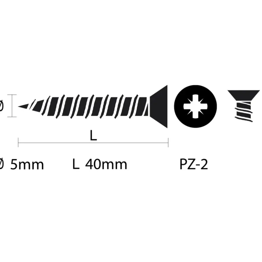 KARWEI unischroef platkop verzinkt 5x40 mm (15 stuks)