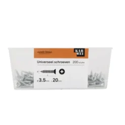 KARWEI unischroef platkop verzinkt 3,5x20 mm (200 stuks)