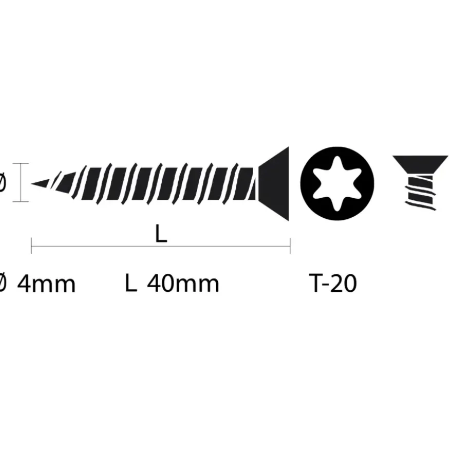KARWEI unischroef vk verzinkt 4x40 mm (200 stuks)