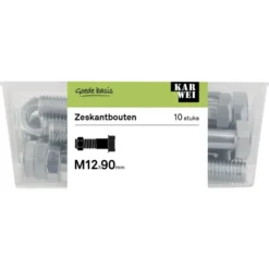 KARWEI zeskantbout deeldraad M12x90 mm 10 stuks
