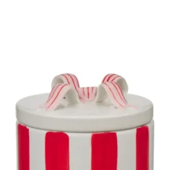Keramieken doos met strik 11x11x13cm