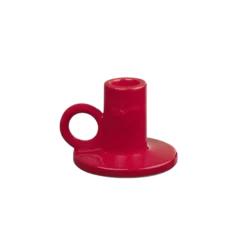 Keramieken kandelaar rood 9,5x8,5x6,5cm