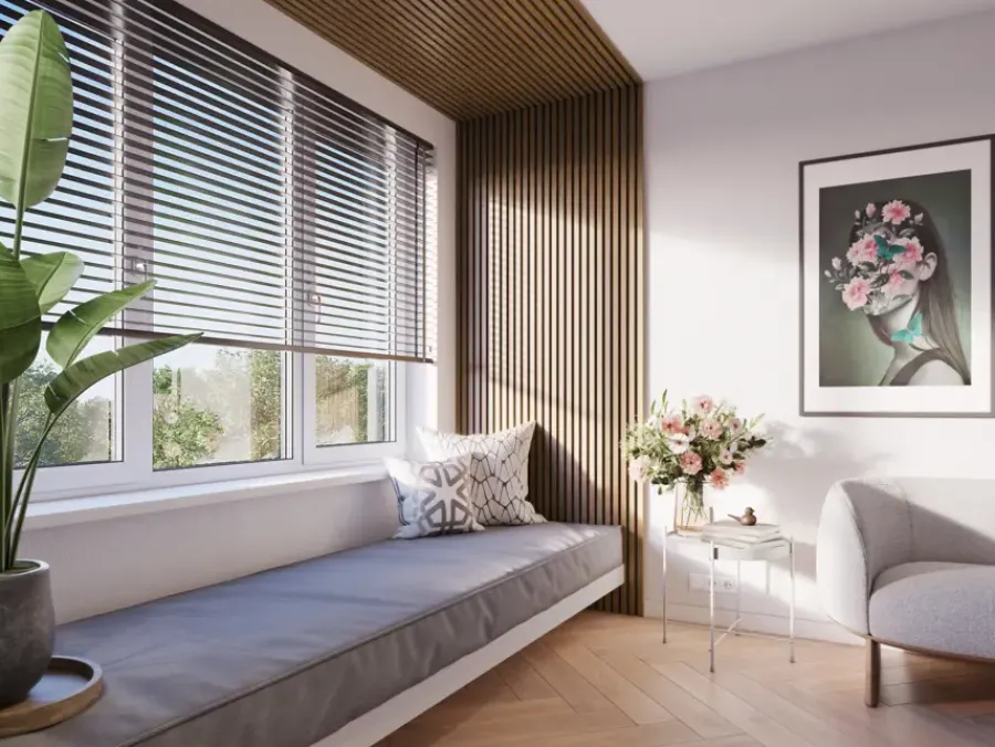 CanDo Kleurstaal lattenwand Decowall Acoustic rustiek eiken 25x30cm Clearance