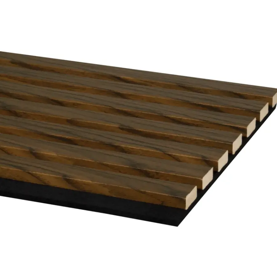 CanDo Kleurstaal lattenwand Decowall Acoustic walnoot 25x30cm Hot