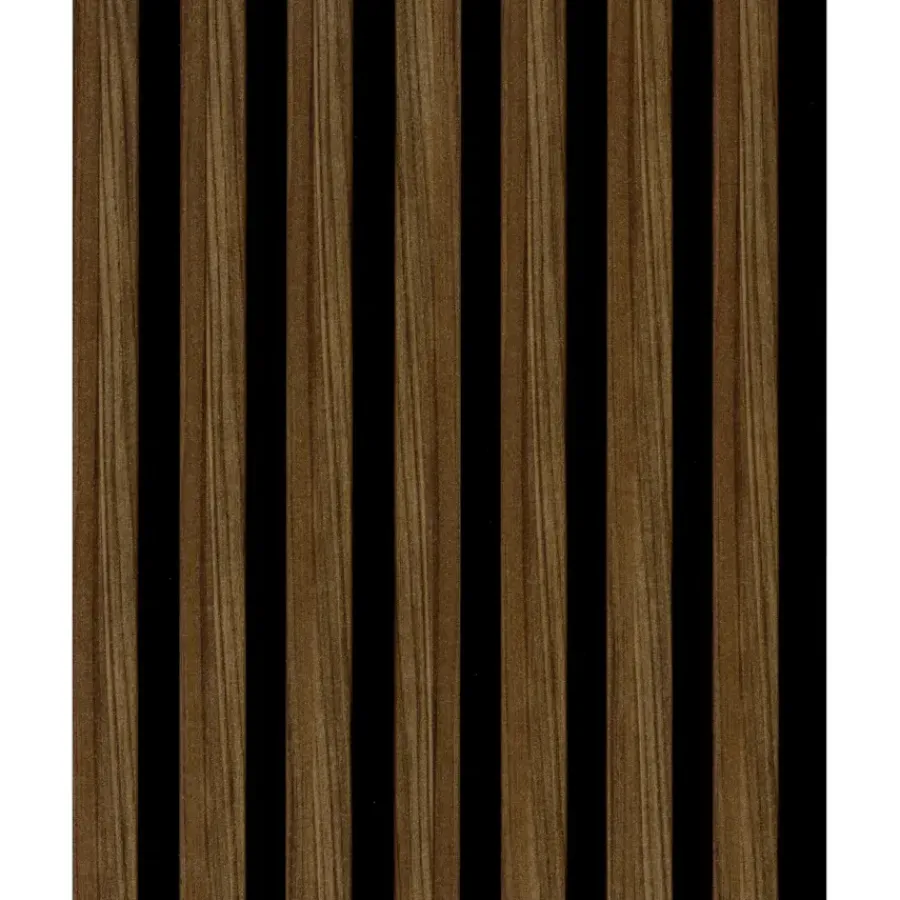 CanDo Kleurstaal lattenwand Decowall Acoustic walnoot 25x30cm Hot