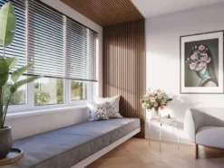 CanDo Kleurstaal lattenwand Decowall Acoustic walnoot 25x30cm Hot