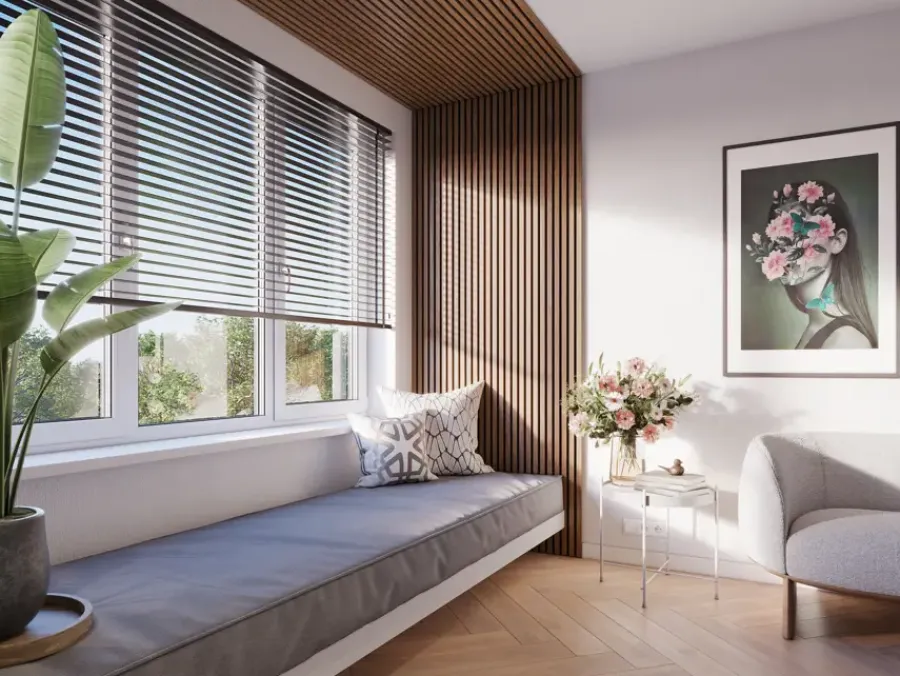 CanDo Kleurstaal lattenwand Decowall Acoustic walnoot 25x30cm Hot