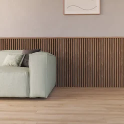 CanDo Kleurstaal lattenwand Decowall Acoustic walnoot 25x30cm Hot