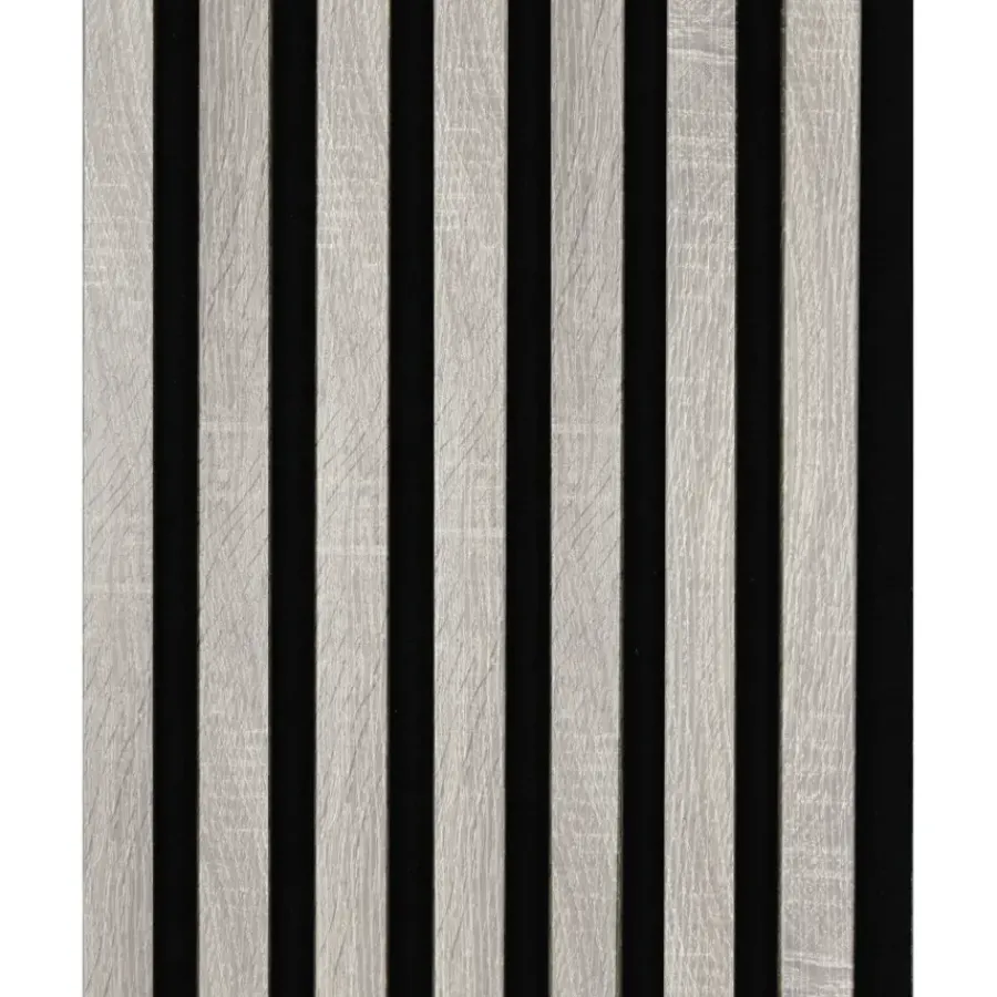 CanDo Kleurstaal lattenwand Decowall Acoustic grijs eiken 25x30 cm Sale