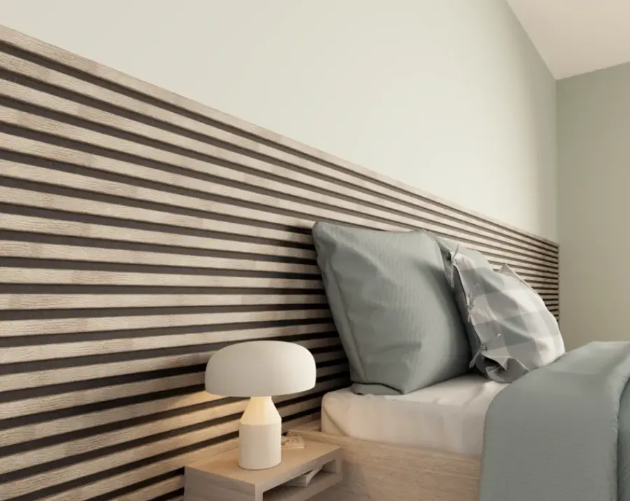 CanDo Kleurstaal lattenwand Decowall Acoustic grijs eiken 25x30 cm Sale