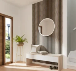 CanDo Kleurstaal lattenwand Decowall Acoustic grijs eiken 25x30 cm Sale