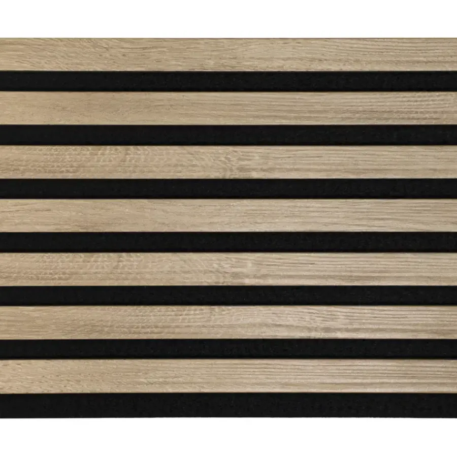 CanDo Kleurstaal lattenwand Decowall Acoustic vergrijsd eiken 25x30cm Clearance