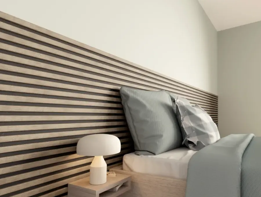 CanDo Kleurstaal lattenwand Decowall Acoustic vergrijsd eiken 25x30cm Clearance
