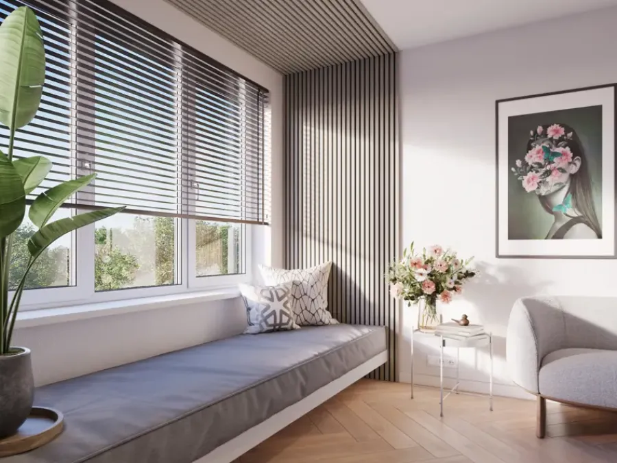 CanDo Kleurstaal lattenwand Decowall Acoustic vergrijsd eiken 25x30cm Clearance