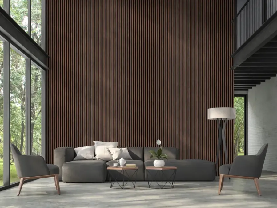 Silentlines Kleurstaal lattenwand gerookt eiken 20x30 cm Hot