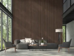 Silentlines Kleurstaal lattenwand walnoot 20 x 30 cm Clearance