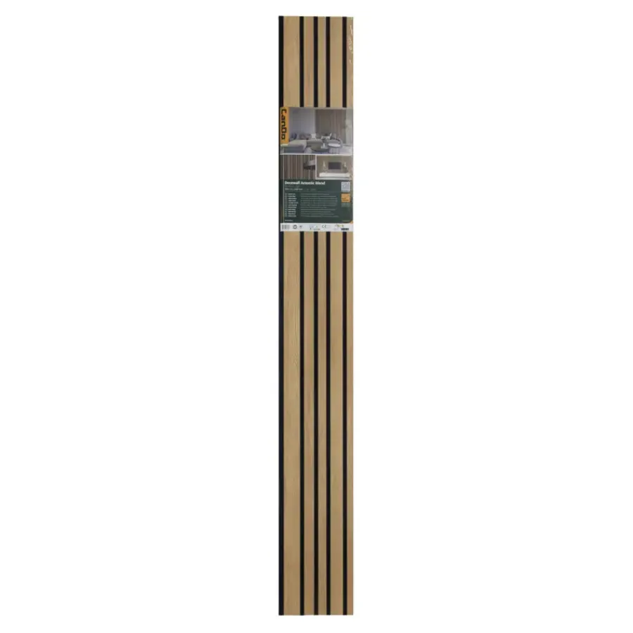 CanDo Lattenwand Decowall Acoustic Blend brons eiken, combinatie van verschillende breedtes, 260x30cm, 2 stuks (1.56m2) New