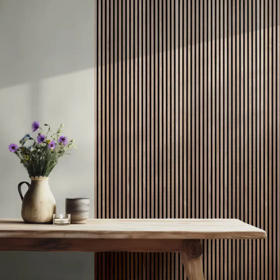 Geen Lattenwand Melbourne 260 x 52 cm walnoot dikte 9,7 mm los Discount