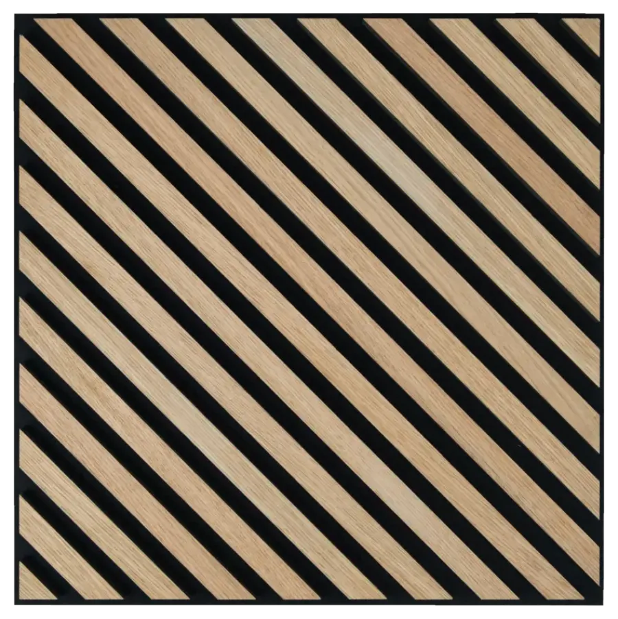 Silentlines Lattenwand tegel Hongaarse punt licht eiken 55,3x55,3 cm, dikte 22 mm - 2 stuks per pak