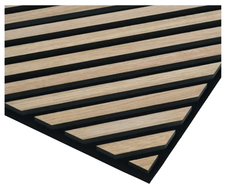 Silentlines Lattenwand tegel Hongaarse punt licht eiken 55,3x55,3 cm, dikte 22 mm - 2 stuks per pak