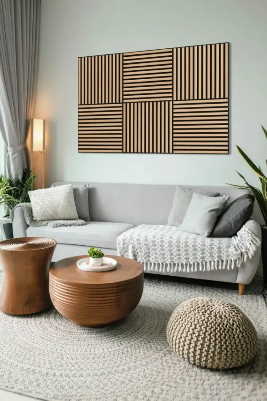 Silentlines Lattenwand tegel 55,3x55,3 cm licht eiken, dikte 22 mm - 2 stuks (0,612m²) Outlet