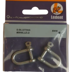 Ledent D-sluiting verzinkt 5 mm (2 stuks)