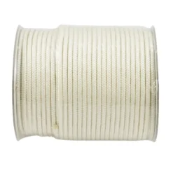 Ledent gevlochten touw wit nylon 4 mm 50 m