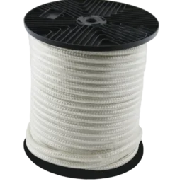 Ledent gevlochten touw wit nylon 3 mm 50 m