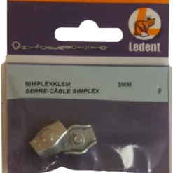 Ledent kabelklem simplex tot Ø 3 mm verzinkt (2 stuks)
