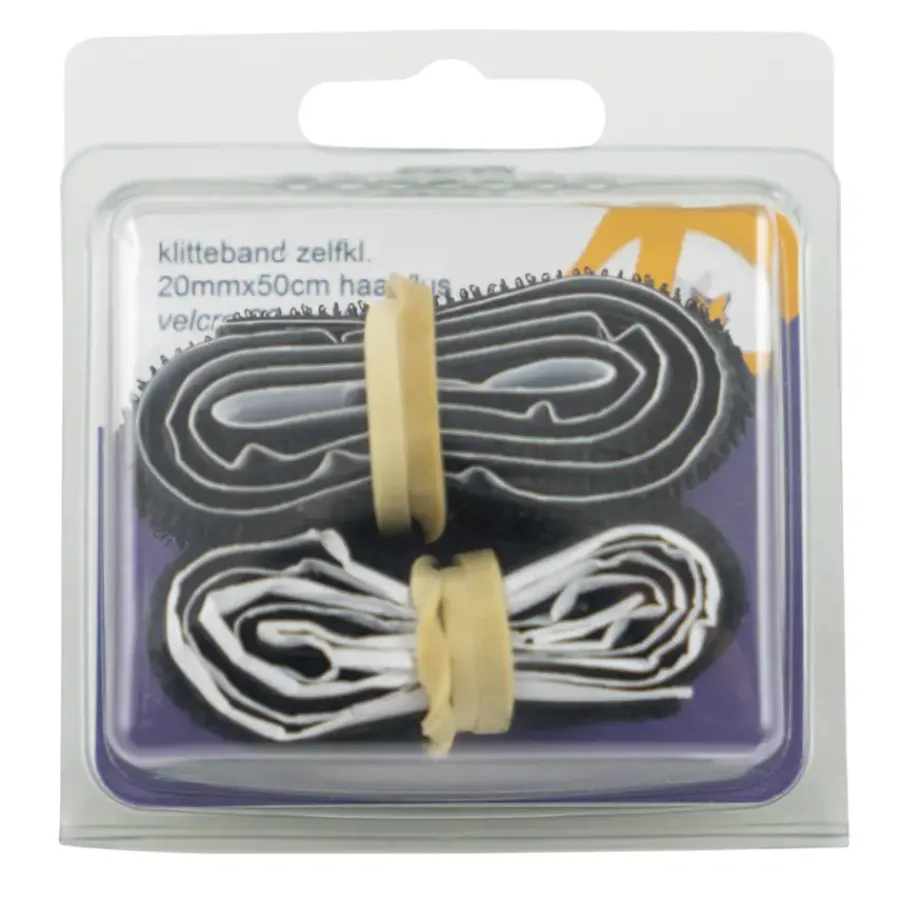 Ledent klittenband zelfklevend haak/lus 20 mm 100 cm Online