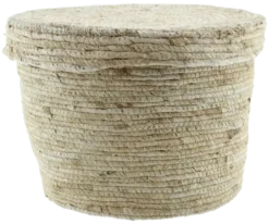 Mand mais husk inclusief deksel naturel D37H27CM