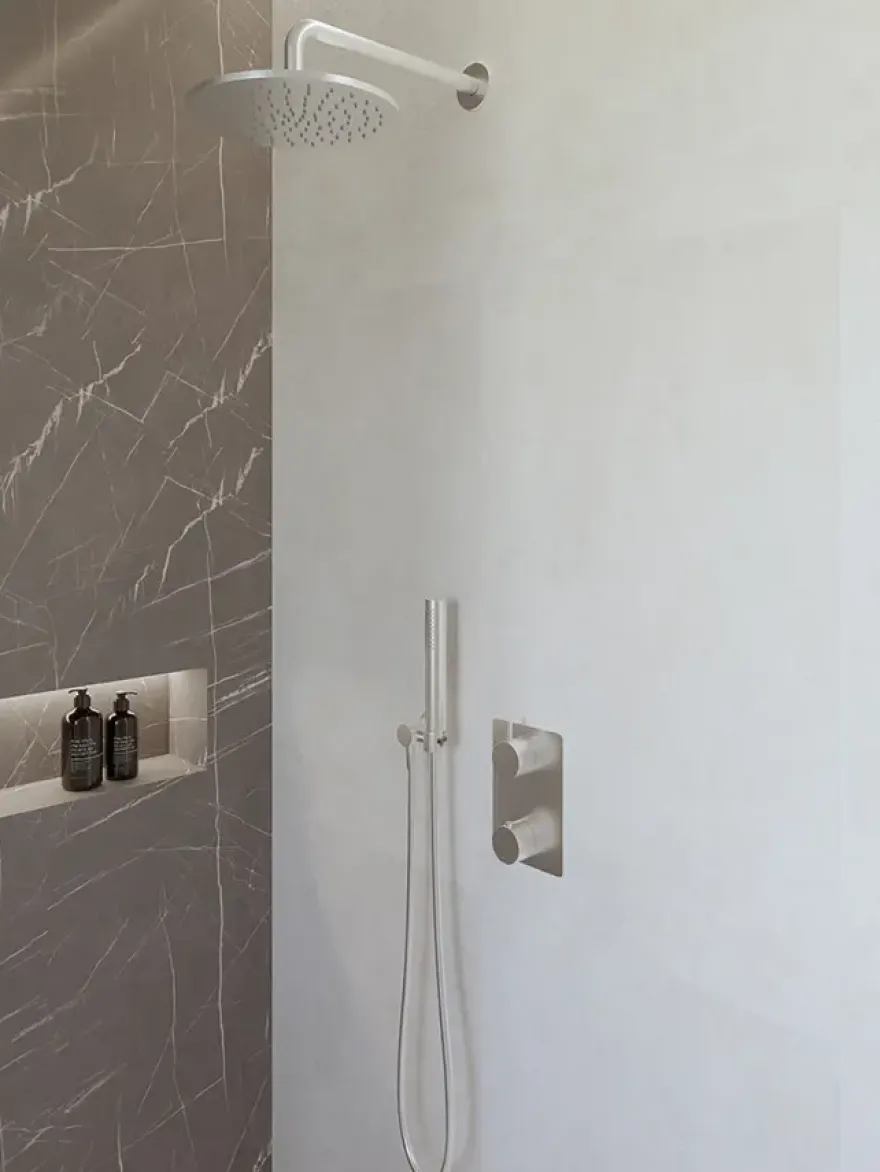 Marho Valdra regendouche set inbouw met thermostaatkraan 25 cm chroom