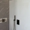 Marho Valdra regendouche set inbouw met thermostaatkraan 30 cm mat zwart