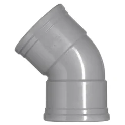 Martens PVC bocht 45° grijs 2x manchet 110 mm Online