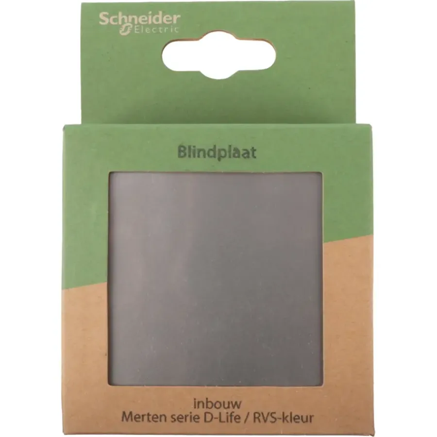 Merten D-Life blindplaat edelstaal Discount