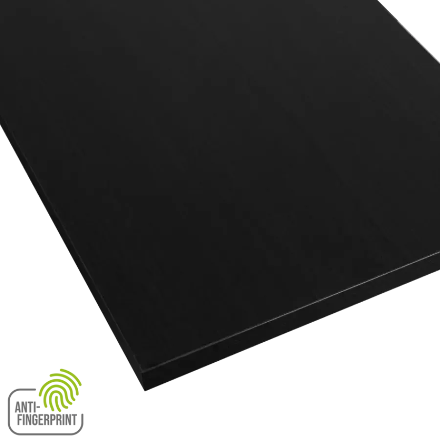 Geen Meubelpaneel antraciet essen ABS fingerprint proof 80x40 cm 18 mm
