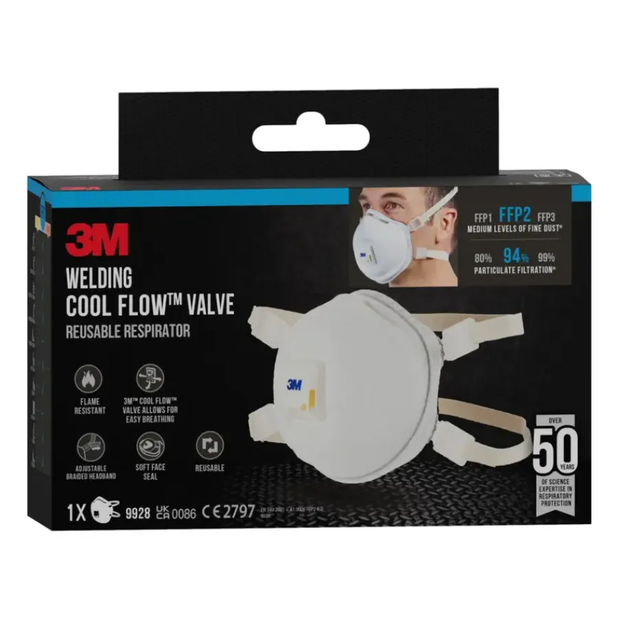 3M fijn stof masker cupvorm met uitademventiel tegen lasrook