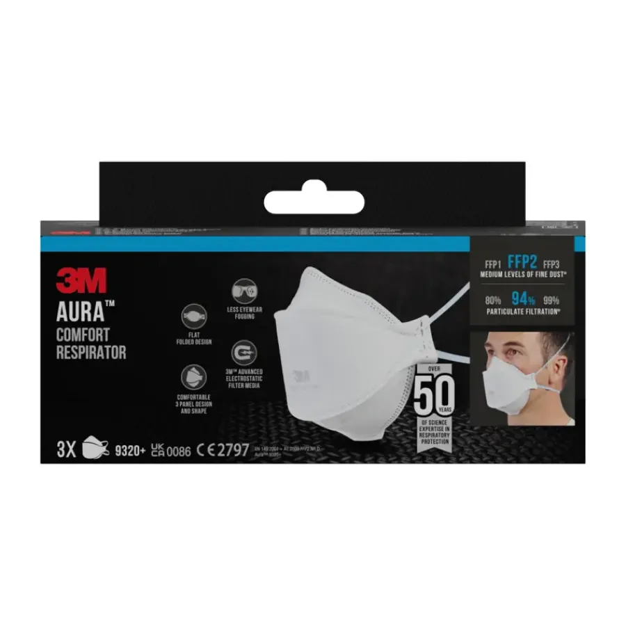 3M stofmasker 9320+ Aura Comfort (3 stuks) Discount