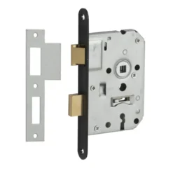 Nemef 1200 serie insteekslot dag-/nachtslot met zwarte voorplaat Doorn 50mm PC55mm Discount