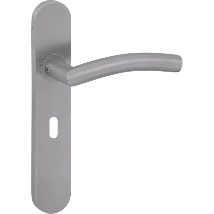 Novidade deurkrukset Hera ovaal schild met sleutelgat 56 mm RVS Hot