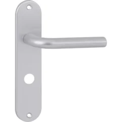 OK deurkruk set ovaal schild vrij-bezet sluiting 63/8 mm aluminium Discount