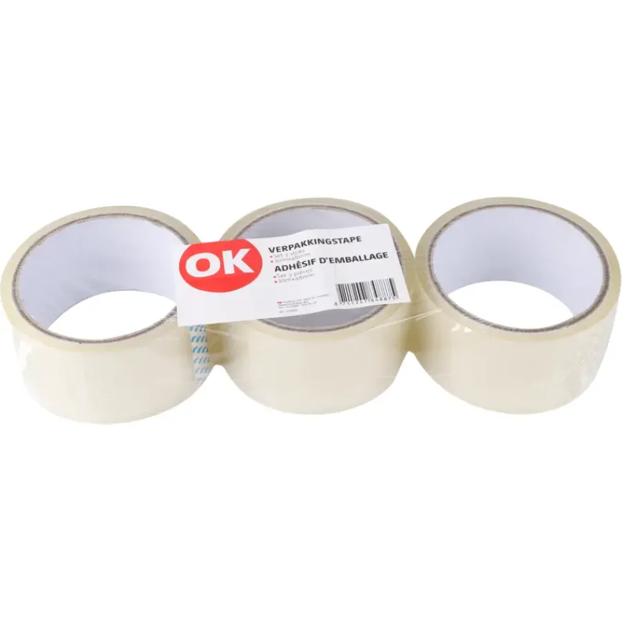 OK verpakkingstapeset 48 mm x 30 m (3 stuks) Outlet