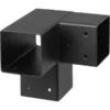 Geen Paalverbinder voor pergola hoekstuk 3-kants 7x7 cm zwart Hot