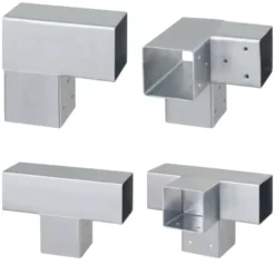Geen Paalverbinder voor pergola T-verbindingsstuk 3-kants 9x9 cm gegalvaniseerd Hot